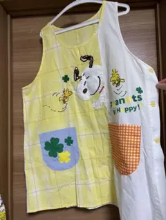 スヌーピー 大きいサイズ エプロン 2回着用 美品