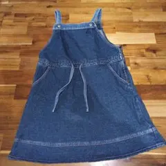 デニム ジャンバースカート 調整可能