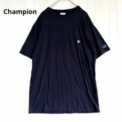 タグ付き チャンピオン 半袖Tシャツ メンズ L ネイビー ワンポイント刺繍 綿のサムネイル