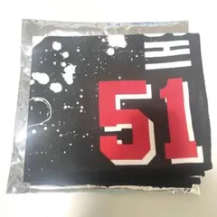 中日ドラゴンズ FC限定墨絵風タオル　51.上林誠知
