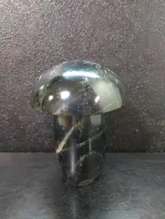 モリオン純天然黒水晶きのこ置物(679㌘)