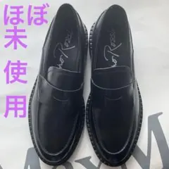 Stefano rossiコインローファー24.5黒 本革ステファノロッシ