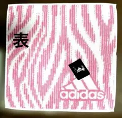 【新品・未使用】adidas アディダス タオルハンカチ ピンクのサムネイル