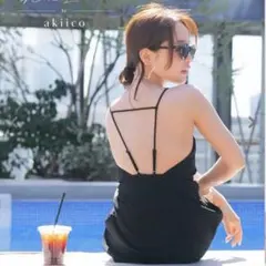 [ 田中亜希子さんコラボ ]選べるサイズ オールインワン水着 [S221]プチMのサムネイル