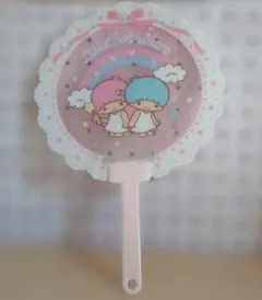 リトルツインスターズ キキララ うちわ　平成レトロ　サンリオ
