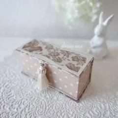 大きなカルトナージュ タッセル付き 青×金 デッドストック フランスヴィンテージ 大きなカルトナージュ タッセル付き 青×金 デッドストック フランス