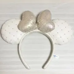 【新品未使用】カチューシャ ミニー 耳付き ホワイト 東京ディズニーリゾート