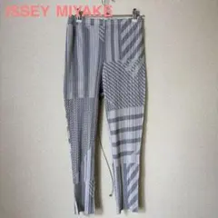 超希少✨美品 イッセイミヤケ 立体プリーツパンツ パッチワーク