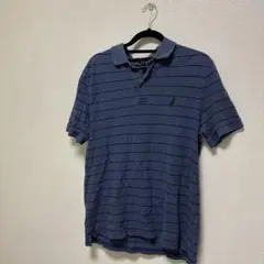NAUTICA ポロシャツ ボーダー ネイビー