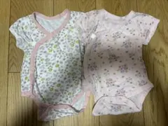 バースデー 花柄 ベビー肌着セット 60 70 女の子