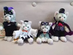 ジェラトーニ ぬいぐるみバッジ ４体セット　ストラップ ハロウィン