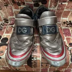 DOLCE&GABBANA DGロゴ レザースニーカー シルバー26cmのサムネイル