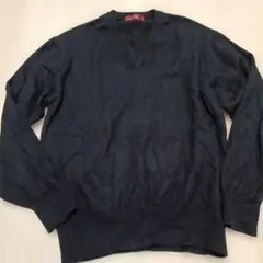 LeCENTカシミヤVネットセーターM　レセント