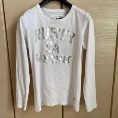 RUSTY 長袖Tシャツ ロンTホワイト シルバーロゴのサムネイル