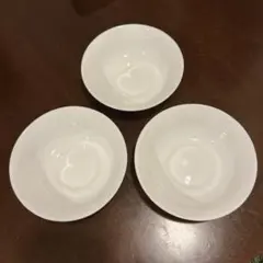 ホワイト陶器ボウル3個セット
