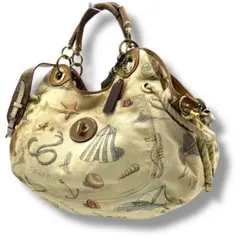 コーチ　coach キャンバストートバッグ　レザー