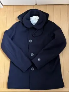 【古着】ORCIVAL オーシバル メルトン シングルPコート ネイビー 3