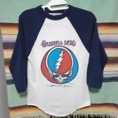 70s　grateful dead　7分袖　バンド　Tシャツ　染み込みプリント
