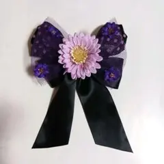 【ハンドメイド】 ハロウィン リボン バレッタ