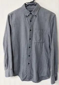 UNIQLO グレー ボタンダウンシャツ S