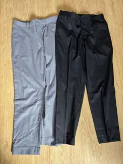 ユニクロ　EZYアンクルパンツ　ブラック　グレー321-403987 セット