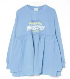 CoenフハクドッキングロゴプリントロングスリーブTシャツ