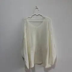 Bonjouragan 完売品　起毛透かし編みプルオーバー