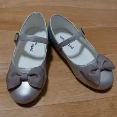 petit main リボン付きフォーマルシューズ 19.0cm