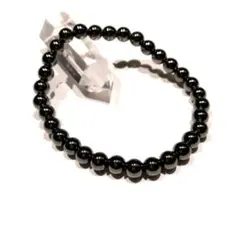 大特価ヘマタイトブレス[anXN]6mm軍神マルスの加護　健康に、オシャレ　磁気