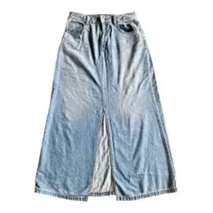 GU ジーユー　デニムフロントスリットロングスカート　Ｌサイズ