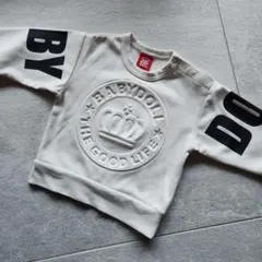 BABYDOLL 80 黒ロゴ刺繍 白トレーナー