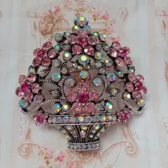 花束デザインのヴィンテージブローチ　シルバー２ウエイ　一点のみラスト