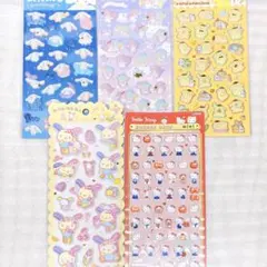 ボンボンドロップシール　ぷくっとシール マシュマロシール　サンリオ　5点セット