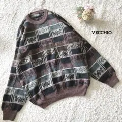 ヴェッキオ VECCHIO マルチカラー ニット L メンズ