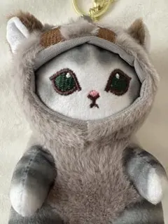 モフサンド サメ猫女装人形 ぬいぐるみキーホルダー　グレー