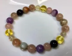 目標達成寿山石成功運サンストーン健康運シトリンのブレスレット16cm新品