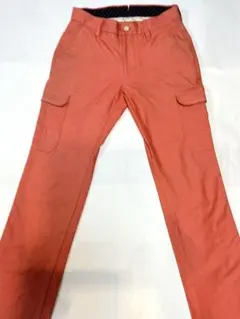 アディダス ゴルフパンツ メンズ73 カーゴ ピンクオレンジ ストレッチ