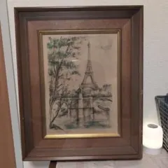 Van Lod （ヴァン・ロッド）サイン入り 油絵パリ風景画 エッフェル塔