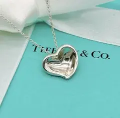 美品 Tiffany & Co. カーブド ハート ネックレス ヴィンテージ