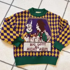 110cm aimohaKIDS ニット トレーナー カラフル デザイントップス