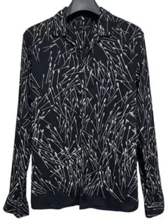 美品　ALL SAINTS オープンカラーシャツ ブラック　サイズxs