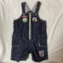 【美品】ミキハウス デニムオーバーオール 90センチ