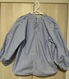 ストライプ バルーンスリーブシャツ