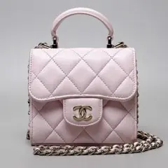CHANEL / ミニマトラッセ チェーンショルダーバッグ ピンク ラムスキンのサムネイル