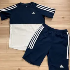 adidas サッカーウェア ネイビー/ホワイト　150