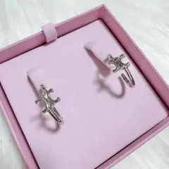 セリーヌ （CELINE） トリオンフ アシンメトリックフープ ピアス シルバー
