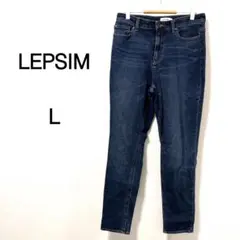 【レプシィム】スキニーデニムパンツ カジュアル ブルー L