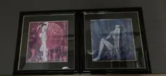 Louis Icart 人物画 黒猫と女性 額装品 - 일본구매대행 직구 재팬잉