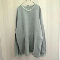 Hanes トップス カットソー ロングTシャツ トレーナー グレー 3L