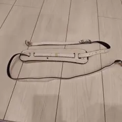 珍品　Fender ホワイトレザー ギターストラップ